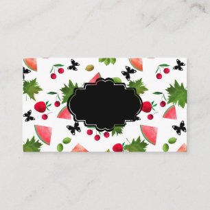 Carte De Visite Fruits Fruits Fruits Fruits Fruits Aquarelles Cart