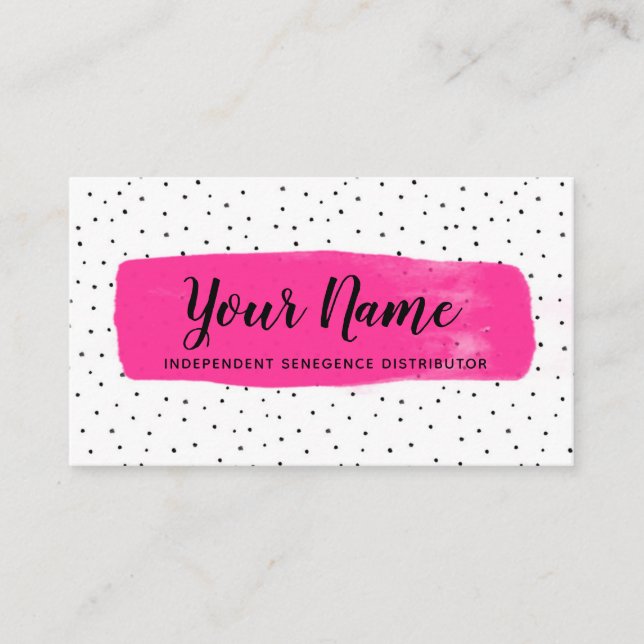 Carte de visite fuchsia Flirty de LipSense (Devant)