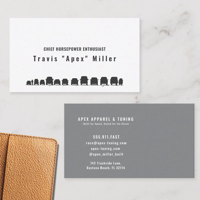 Carte De Visite Fueled by Passion, Driven by Style: Premium Custom (Créateur téléchargé)