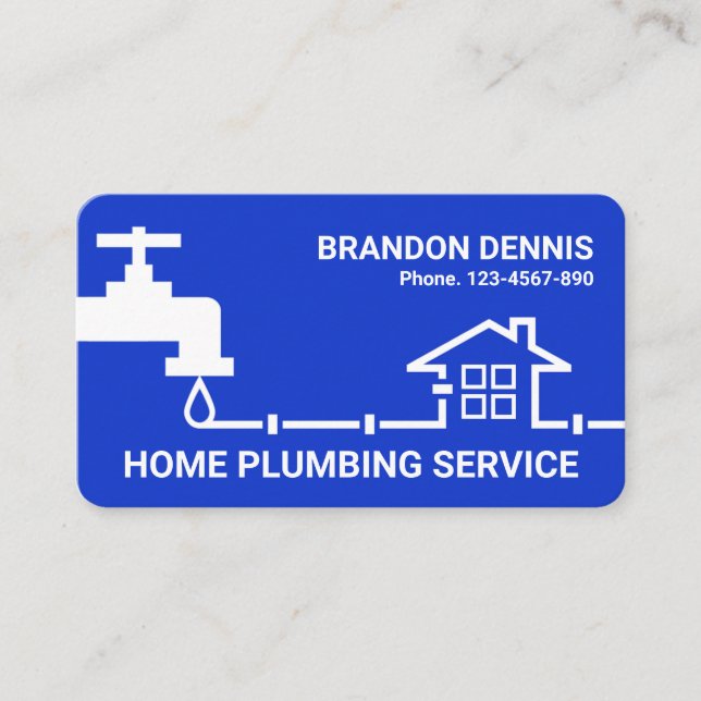 Carte De Visite Fuite de Faucet Home Pipeline Pluming (Devant)