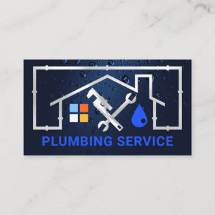 Carte De Visite Fuite du cadre de tuyauterie en argent