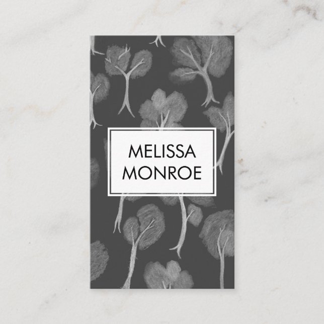 Carte De Visite Fumée douce Arbres Nature Mystique Abstraite Magie (Devant)