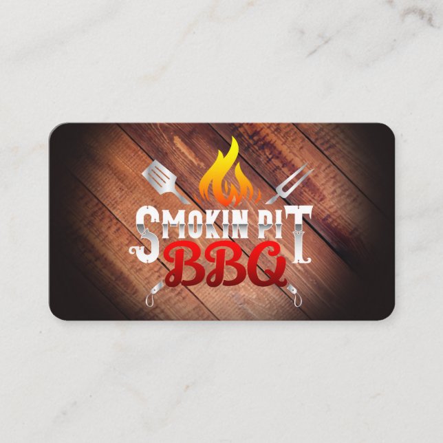 Carte De Visite Fumer le barbecue | Restaurant (Devant)