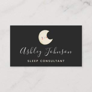 Carte De Visite Funky Moon Sleep Consultant Simple Elegant Nuit