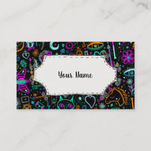 Carte De Visite Funky Nature Of Life Notes Motif 2