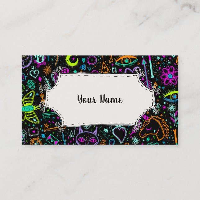 Carte De Visite Funky Nature Of Life Notes Motif 3 (Devant)