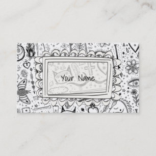 Carte De Visite Funky Nature Of Life Notes Motif 5
