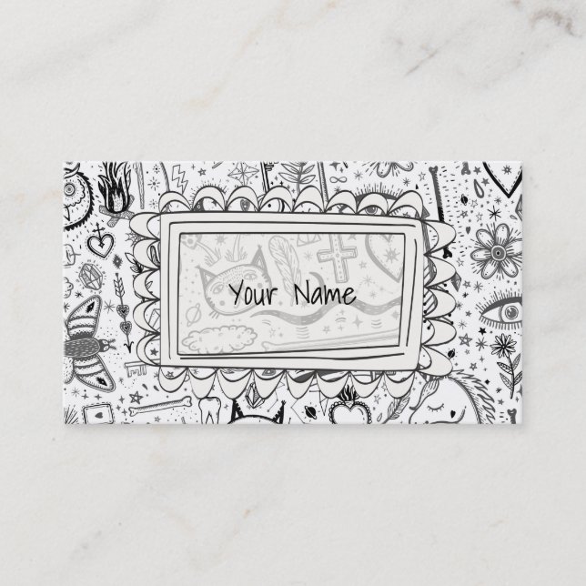 Carte De Visite Funky Nature Of Life Notes Motif 5 (Devant)