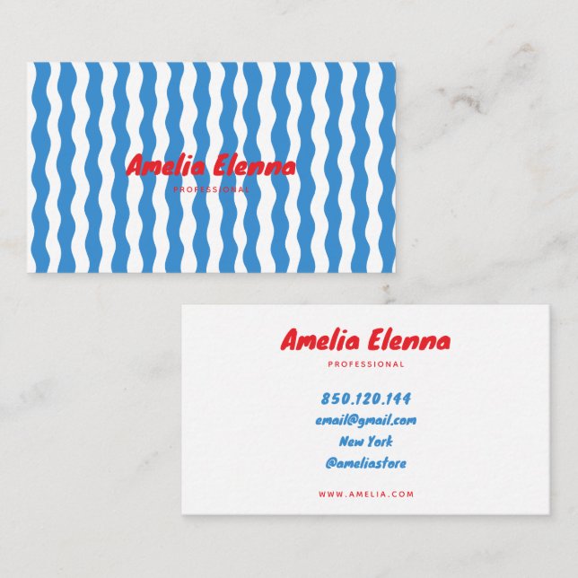 carte de visite funky soft (Devant / Derrière)