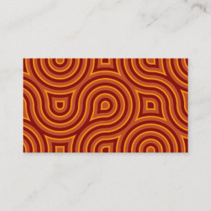 Carte De Visite Funky Wild Circle Motif sans couture Orange