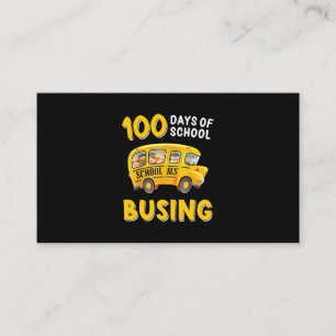 Carte De Visite Funny 100th Day Of School Shirt 100 Days Bus Drive