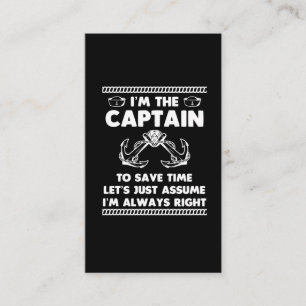 Carte De Visite Funny Boat Captain Humour Plaisanterie de plaisanc