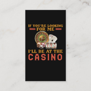 Carte De Visite Funny Casino accro jeu Humour