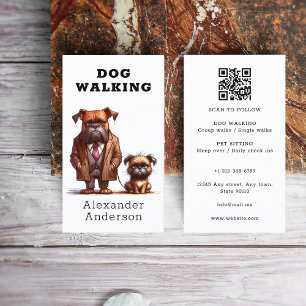 Carte De Visite Funny Chien Walker Marcher Animal de compagnie ass