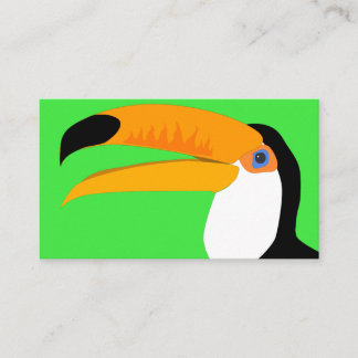 Carte De Visite Funny comic cartoon Toucan bird smile
