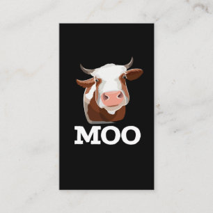 Carte De Visite Funny Cow Moo Humour animal de ferme