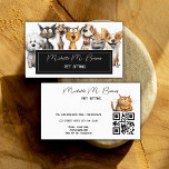 Carte De Visite Funny Crazy Cats Chiens Animal Sitter QR Code Blan<br><div class="desc">Imaginez ceci. Vous êtes passionné par les chiens ambulants et par les soins aux chats, en vous assurant toujours que les animaux de compagnie sont heureux et bien pris en charge. Vous voulez laisser une impression durable à vos clients et faciliter leur contact avec vous. C'est là que notre carte...</div>