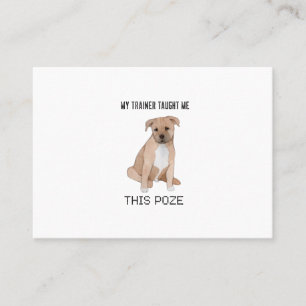 Carte De Visite Funny dog, puppy messages de Poze
