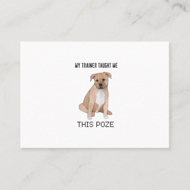 Carte De Visite Funny dog, puppy messages de Poze (Devant)