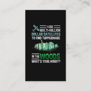 Carte De Visite Funny GPS Geocache Wood Geocaching extérieur