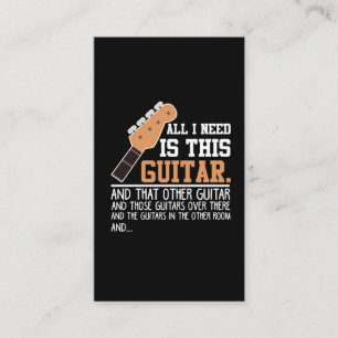Carte De Visite Funny Guitariste Guitariste de Guitare J'ai besoin