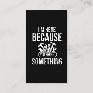 Carte De Visite  Funny Handyman Héros Humour de réparation de l'