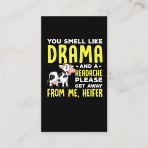 Carte De Visite Funny Heifer Humour Sarcastic People Drame