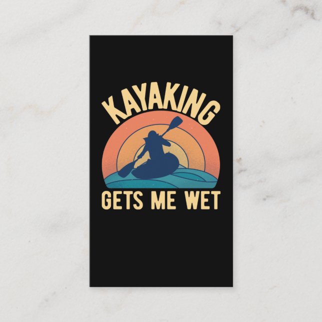 Carte De Visite Funny Kayaking Humour Kayak Plaisanterie (Devant)