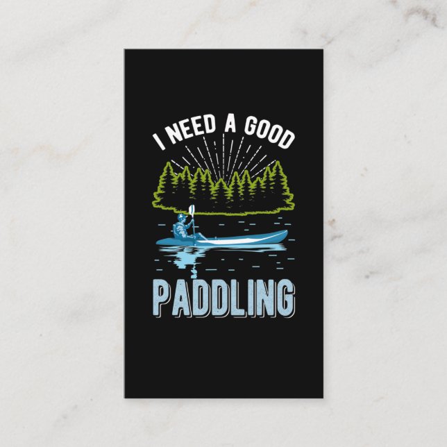 Carte De Visite Funny Kayaking Humour Paddling Kayak plaisanteries (Devant)