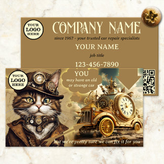 Carte De Visite Funny Mécanique de réparation de voiture Garage