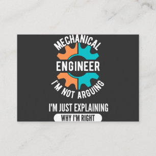 Carte De Visite Funny Mechanical Engineer, Mechanical Engineering