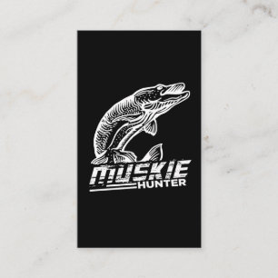 Carte De Visite Funny Muskellunge Poisson Muskie Hunkie Pêche au M