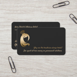 Carte De Visite Funny QR Hair Styliste Artiste maquillage