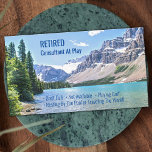 Carte De Visite Funny Retraité, Lake Mountains, do-it-yourself Gag<br><div class="desc">Êtes-vous à la retraite ou à la retraite bientôt ? Ce design simple de Lac et Montagnes est une grande carte de bâillon à distribuer à des amis et à la famille à des fêtes ou au travail pour leur faire savoir le grand jour est arrivé. Fonctionne bien pour n'importe...</div>