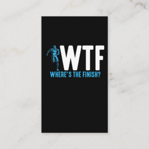 Carte De Visite Funny Running et Marathon Citation sports de triat