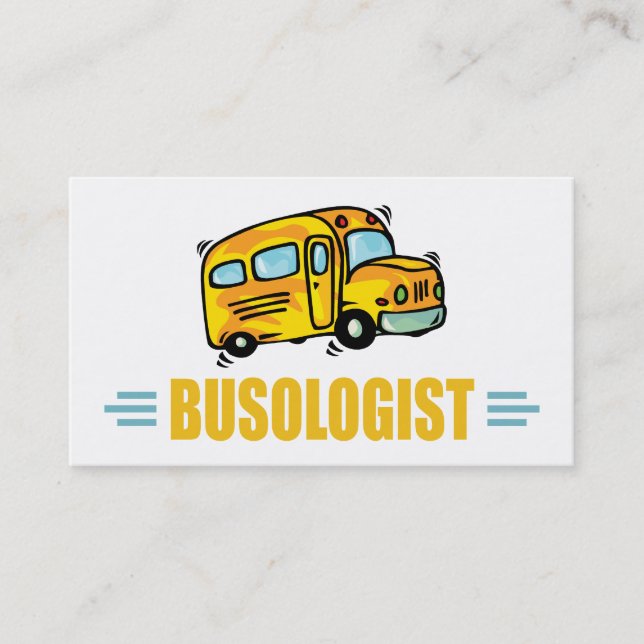 Carte De Visite Funny School Bus (Devant)