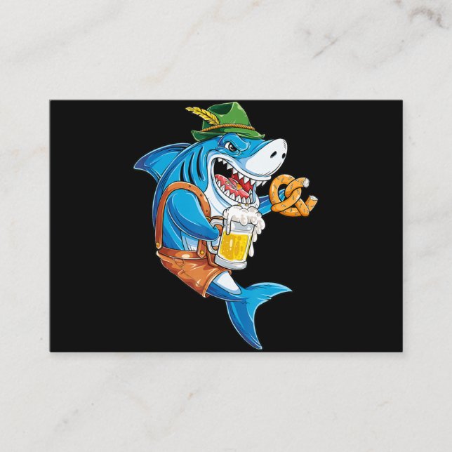 Carte De Visite Funny Shark Drink (Devant)