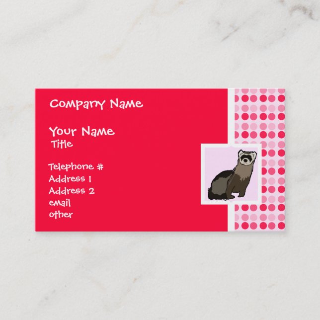 Carte De Visite Furet mignon (Devant)