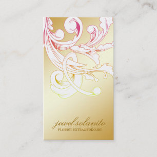 Carte De Visite fusée du feuillage 311-Vivid d'or