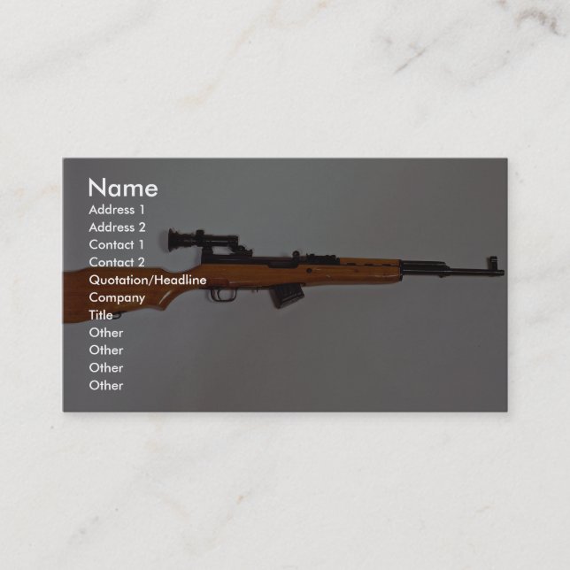 Carte De Visite Fusil extraordinaire de bloc oriental (Devant)