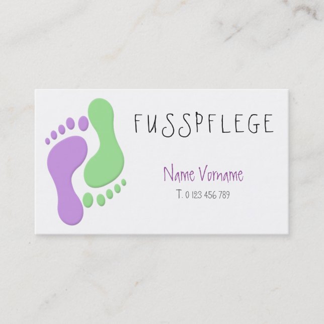 Carte De Visite fußpflege (Devant)