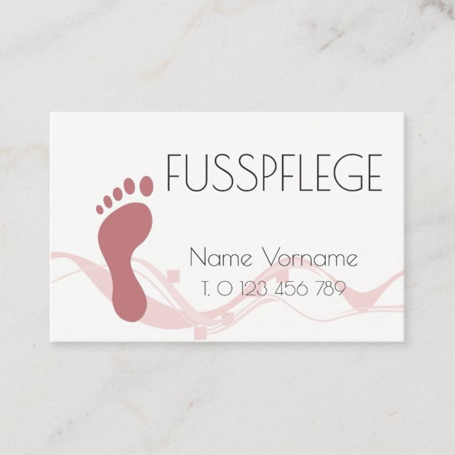 Carte De Visite fusspflege (Devant)