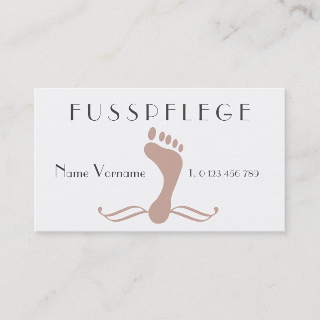 Carte De Visite fußpflege (Devant)