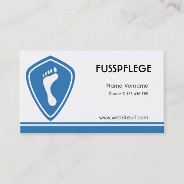 Carte De Visite fusspglege (Devant)