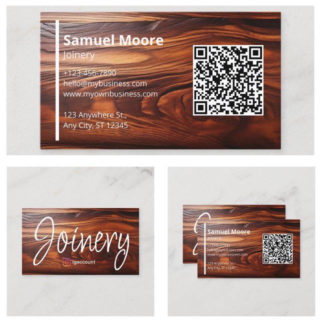 Carte De Visite Gabarits en bois de Cocobolo pour la menuiserie mo (Modern Woodworking Cocobolo Wood Templates Business Card
)