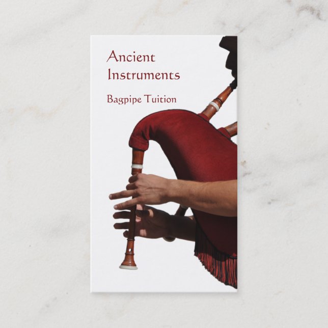 Carte De Visite Gaita ou joueur de cornemuse (Devant)