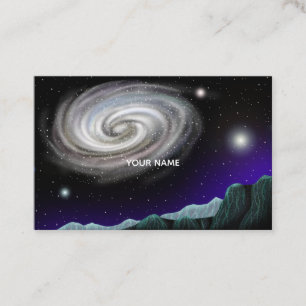 Carte De Visite Galaxie spirale aux sept couleurs