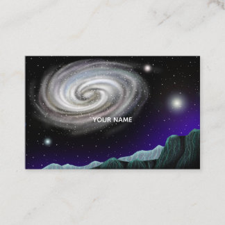 Carte De Visite Galaxie spirale aux sept couleurs