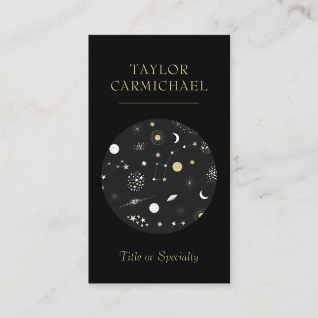 Carte De Visite Galaxies et espace noir d'étoiles (Devant)