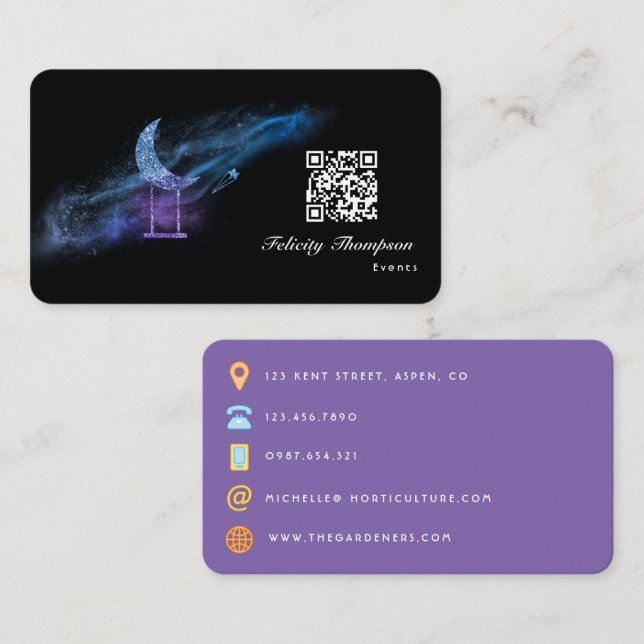 Carte de visite Galaxy Glitter (Devant / Derrière)